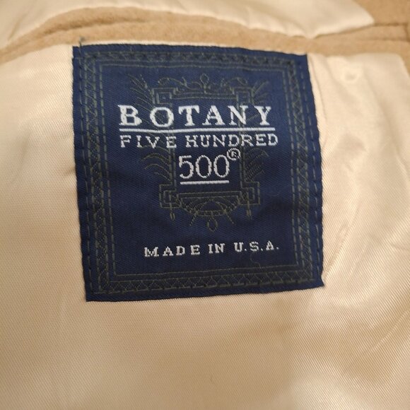 Botany 500 Mens 44R Camel Hair Blazer Jacket Two-Button Beige Made In USA - Picture 3 of 10